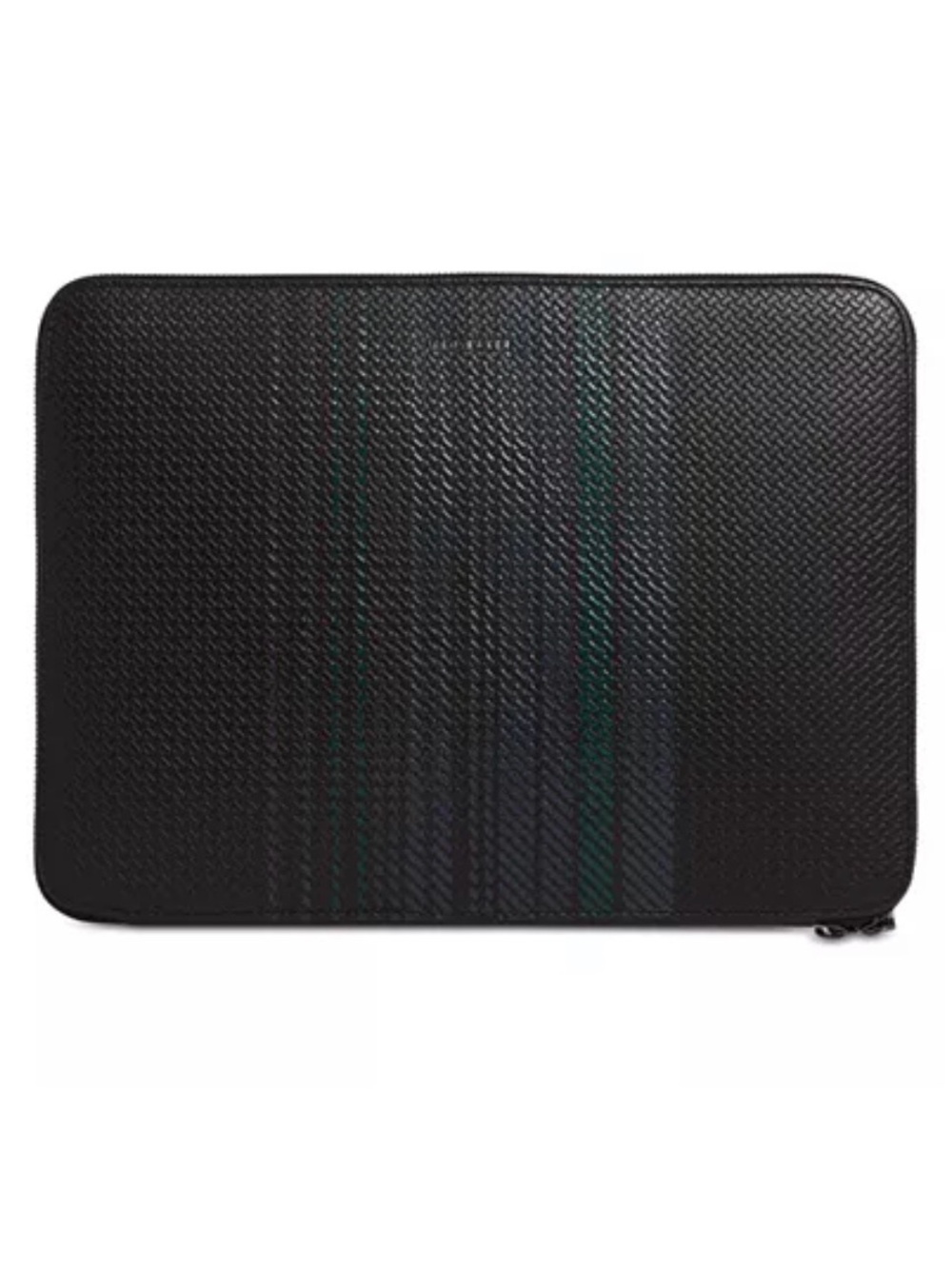 NWT: Ted Baker - Black Textured Leather Laptop Sleeve - 13 Inch